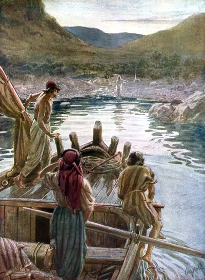 Jesus erscheint den Jüngern am See von Galiläa - Bibel von William Brassey Hole