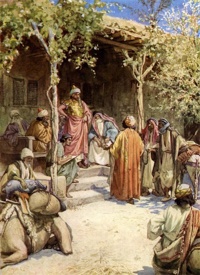 Josuas Vertrag mit den Männern von Gibeon - Bibel von William Brassey Hole