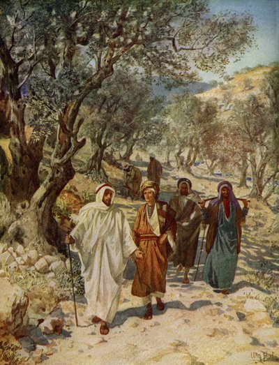 Philippus und Nathanael werden Jünger Jesu von William Brassey Hole
