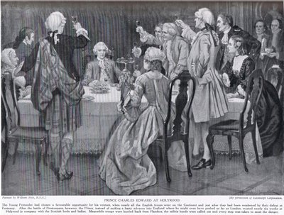 Prinz Charles Edward in Holyrood, Illustration aus 