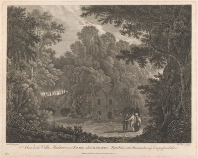 Ein Blick in die Villa Madama, nahe Rom, genannt II Teatro von William Byrne