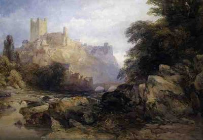 Die Stadt und das Schloss vom Fluss, ca. 1860 von William Callow