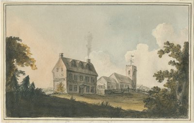 Edingale Kirche: Aquarell, undatiert [ca. 1790] von William Carter