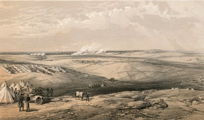 Fernansicht des Hauptquartiers von Lord Raglan vor Sewastopol von William Crimea Simpson