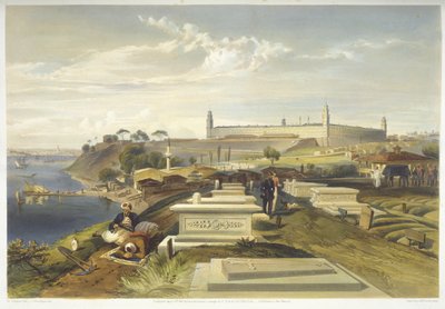 Krankenhaus und Friedhof, Scutari, Platte aus 