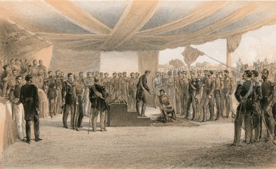 Die Investitur des Ordens des Bades im Hauptquartier der britischen Armee vor Sewastopol von William Crimea Simpson