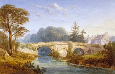 Ansicht der Eltham-Brücke in der Nähe des Eltham-Palastes, Woolwich, Greenwich, London von William Crouch