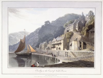 Clovelly, an der Küste von Nord-Devon von William Daniell