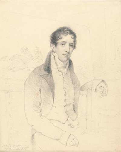 Porträt eines Sportkünstlers, möglicherweise W. B. Daniell von William Daniell