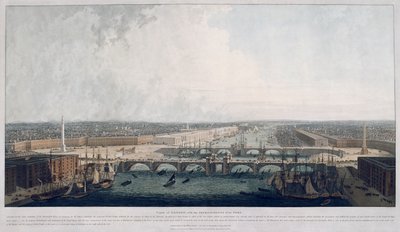 Vorgeschlagene London Bridge, London, 1802 von William Daniell