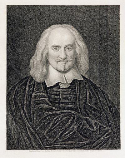 Porträt von Thomas Hobbes (1588-1679), graviert von James Posselwhite (1798-1884), veröffentlicht von William Mackenzie von William Dobson