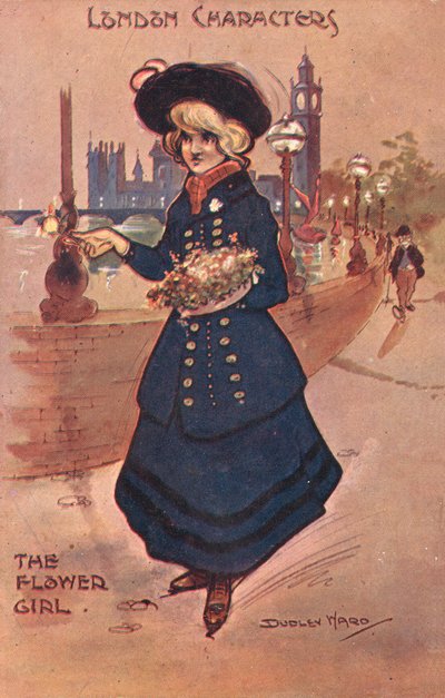 Londoner Charaktere: das Blumenmädchen von William Dudley Ward