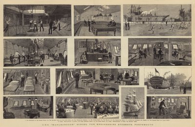HMS Marlborough Schule für Ingenieurstudenten, Portsmouth von William Edward Atkins