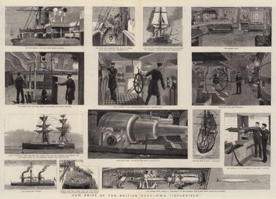 Neue Schiffe der britischen Marine, HMS Inflexible von William Edward Atkins