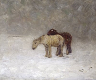Ein Schneesturm, ca. 1891 von William Edward Stott