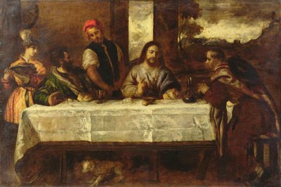 Abendmahl in Emmaus, nach Tizian von William Etty
