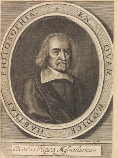 Porträt von Thomas Hobbes, 1588-1679, 1642 von William Faithorne the Elder