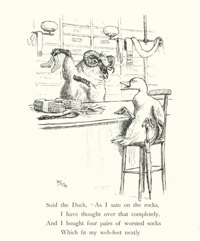 Die Ente und das Känguru (Gravur) von William Foster