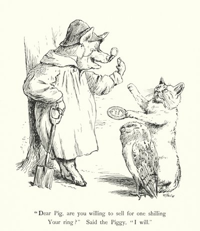 Die Eule und die Pussycat (Gravur) von William Foster