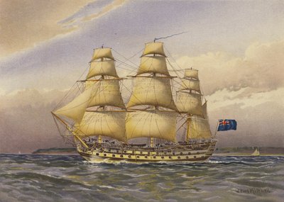 Schlachtschiff, um 1760 von William Frederick Mitchell
