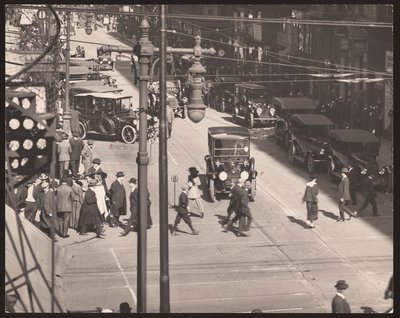 Sixth Street Blick nach Norden von der Olive Street von William G. Swekosky