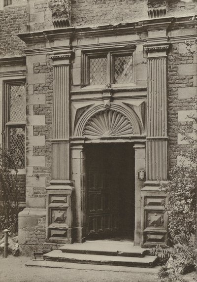 Tür, Aston Hall, Warwickshire (s/w Foto) von William Galsworthy Davie