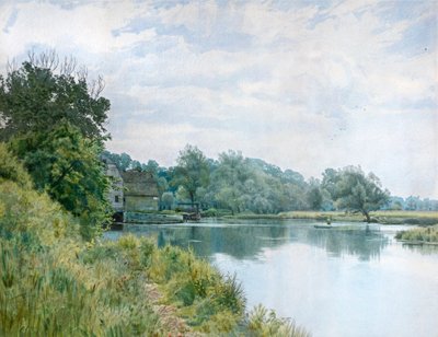 Die Ouse und die Mühle in Hemingford Grey von William Garden Fraser