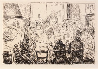 Nichts war zu hören außer dem Klirren von Tellern und Gabeln von William Glackens