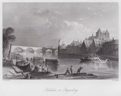 Ratisbon oder Regensburg (Gravur) von William H. Bartlett