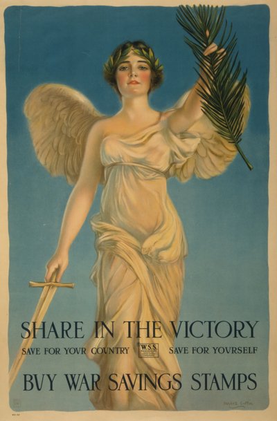 Teile den Sieg, Kaufe Kriegs-Sparmarken, 1. Weltkriegsposter, 1918 von William Haskell Coffin