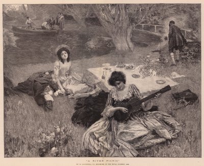 Ein Picknick am Fluss von William Hatherell