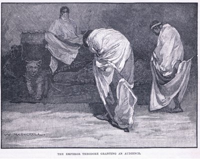 Der Kaiser Theodor gewährt eine Audienz von William Hatherell