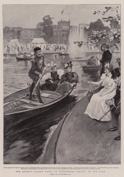Die Gartenparty der Königin im Buckingham Palace, am See von William Hatherell