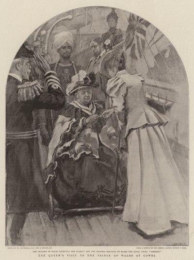 Der Besuch der Königin beim Prinzen von Wales in Cowes von William Hatherell