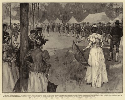 Der Krieg, ein Sonntag im Lager in Tampa, Inspektion der Wache von William Hatherell