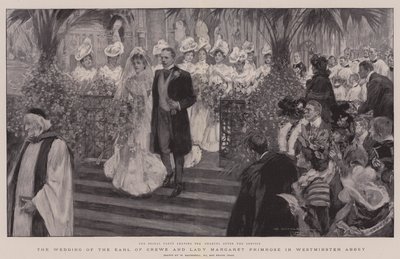 Die Hochzeit des Earl of Crewe und Lady Margaret Primrose in der Westminster Abbey von William Hatherell