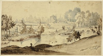 Glasnevin bei Dublin (recto); Skizze eines Männerkostüms (verso) von William Heath