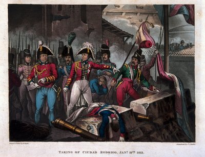 Einnahme von Ciudad Rodrigo am 19. Januar 1812, veröffentlicht 1818 von William Heath