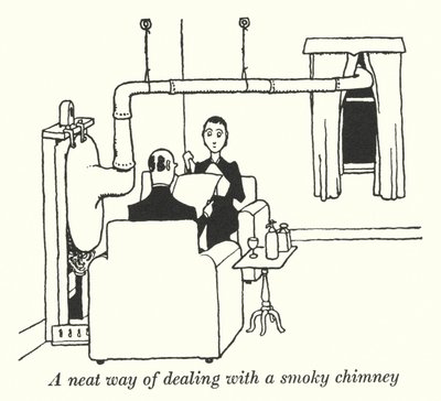 Eine ordentliche Methode, um mit einem rauchenden Schornstein umzugehen von William Heath Robinson
