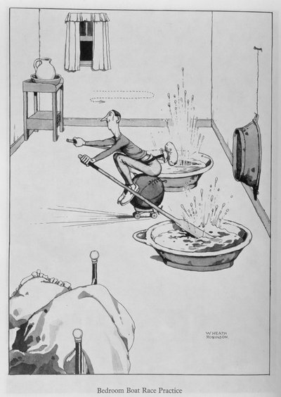 Schlafzimmer-Bootsrennen-Übung, Illustration aus 