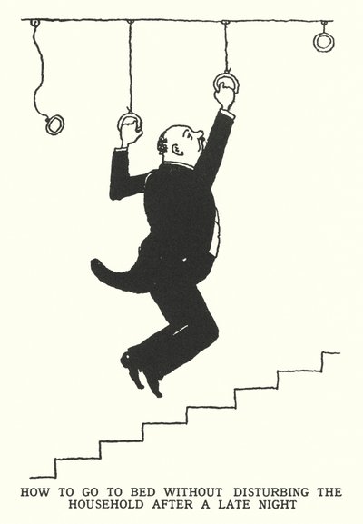 Wie man ins Bett geht, ohne den Haushalt nach einer späten Nacht zu stören von William Heath Robinson