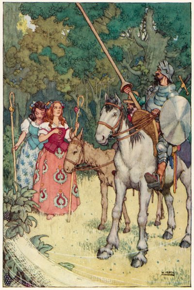 Illustration für Die Abenteuer des Don Quijote von William Heath Robinson