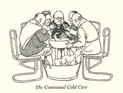 Die gemeinschaftliche Kaltkur (Lithografie) von William Heath Robinson