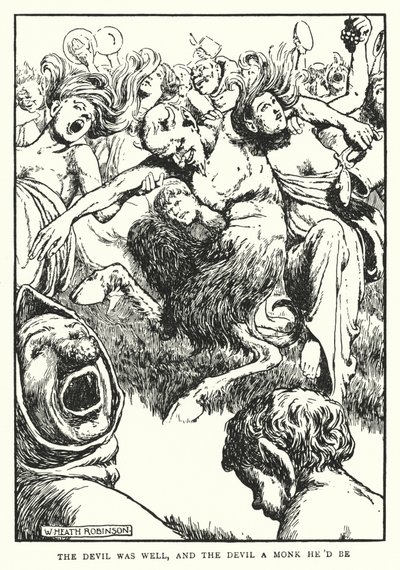 Der Teufel war gesund, und der Teufel wollte kein Mönch sein von William Heath Robinson
