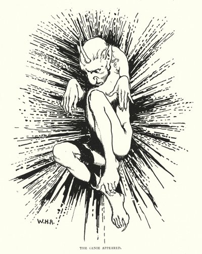 Der Geist erschien (Gravur) von William Heath Robinson