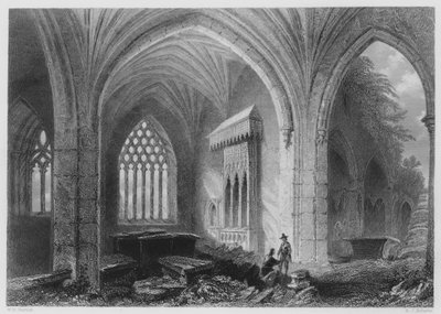 Innenraum der Holly-Cross Abbey von William Henry (after) Bartlett