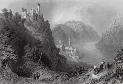 Oberwesel und die Burg Schomberg von William Henry (after) Bartlett