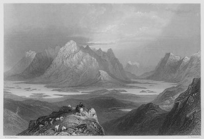 Szene vom Cloonacartin-Hügel, Connemara von William Henry (after) Bartlett