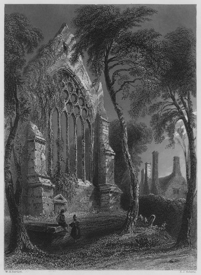 Youghall Abbey, die Residenz von Sir Walter Raleigh von William Henry (after) Bartlett