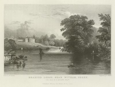 Braxted Lodge, bei Witham, Essex, der Sitz von P. Ducane, Esquire von William Henry Bartlett